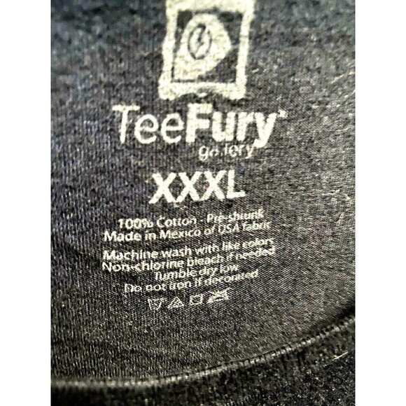 Teefury Blue Graphic T-Shirt XXXL 3XL DJ Preshrunk Unisex Lightweight Cotton New - Picture 5 of 5
